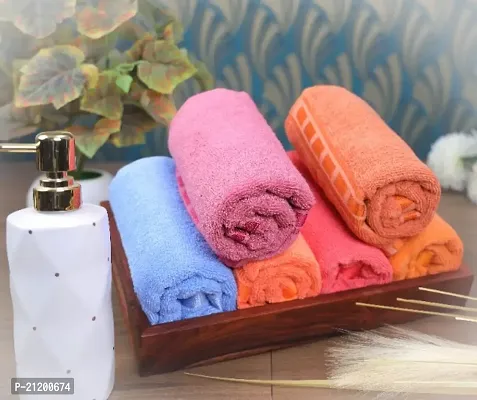 Cotton Hand Towels, Highly Absorbent and Super Soft Hand Towel for Bathroom (Set of 6)-thumb0