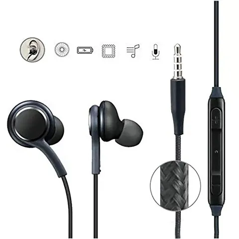 AK-G In-Ear Headphones Earphones for Energizer Hard Case G5 Earphone Original Like Wired Stereo Deep Bass Head Hands-free Headset Earbud With Built in-line Mic, Call Answer/End Button, Music 3.5mm Aux Audio Jack (ZX1, Black)