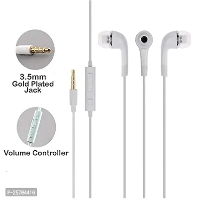 YR In-Ear Headphones Earphones for Xiaomi Mi 10i 5G Earphone Original Like Wired Stereo Deep Bass Head Hands-free Headset Earbud With Built in-line Mic, Call Answer/End Button, Music 3.5mm Aux Audio Jack (ZW1, WHITE)-thumb2