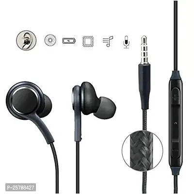 AK-G In-Ear Headphones Earphones for Infinix Hot 9 Pro Earphone Original Like Wired Stereo Deep Bass Head Hands-free Headset Earbud With Built in-line Mic, Call Answer/End Button, Music 3.5mm Aux Audio Jack (ZW1, Black)-thumb5