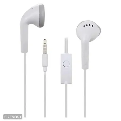 YS In-Ear Headphones Earphones for BLU G61s Earphone Original Like Wired Stereo Deep Bass Head Hands-free Headset Earbud With Built in-line Mic, Call Answer/End Button, Music 3.5mm Aux Audio Jack (ZW1, WHITE)