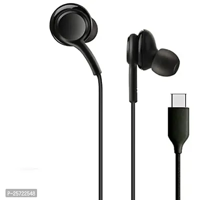 USB Type-C Wired in Ear Earphones with Mic for Oppo Find X2 Pro Wired Type C Earphone with Mic USB Type C Headset (Black) (for Samsung Galaxy Note 10 / Note 10 Plus) J1F2-thumb2