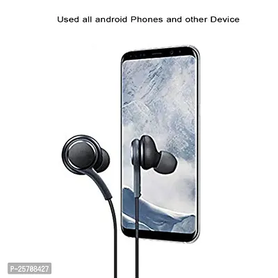 AK-G In-Ear Headphones Earphones for Infinix Hot 9 Pro Earphone Original Like Wired Stereo Deep Bass Head Hands-free Headset Earbud With Built in-line Mic, Call Answer/End Button, Music 3.5mm Aux Audio Jack (ZW1, Black)-thumb3