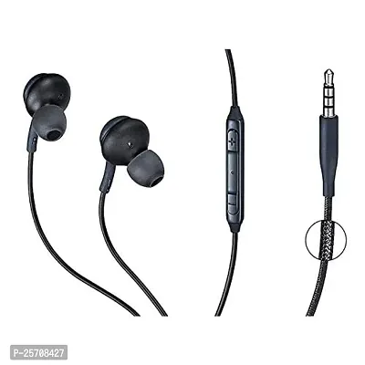 AK-G In-Ear Headphones Earphones for Infinix Hot 9 Pro Earphone Original Like Wired Stereo Deep Bass Head Hands-free Headset Earbud With Built in-line Mic, Call Answer/End Button, Music 3.5mm Aux Audio Jack (ZW1, Black)-thumb2