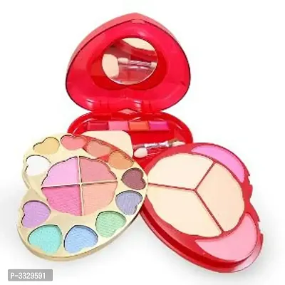 Premium All-In-One Waterproof Makeup Kit Blusher, Eye Shadow, Compact Powder, Lip Color, 2 Brushes  Puff