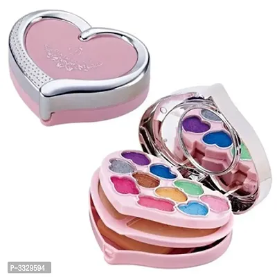 Premium All-In-One Waterproof Makeup Kit Blusher, Eye Shadow, Compact Powder, Lip Color, 2 Brushes & Puff-thumb0