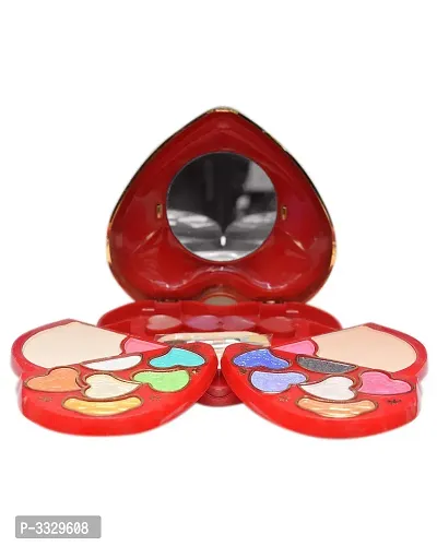 Premium All-In-One Waterproof Makeup Kit Blusher, Eye Shadow, Compact Powder, Lip Color, 2 Brushes & Puff-thumb0