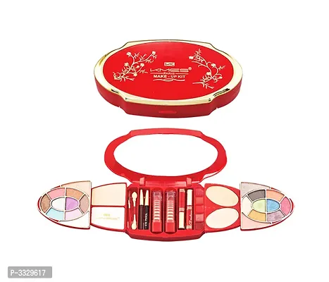 Premium All-In-One Waterproof Makeup Kit Blusher, Eye Shadow, Compact Powder, Lip Color, 2 Brushes & Puff