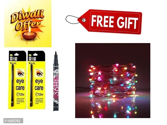 2 Ads Kajal With 36 Hr. Long Stay Kajal With Diwali Gift Free As Per Availability Of Assorted Products