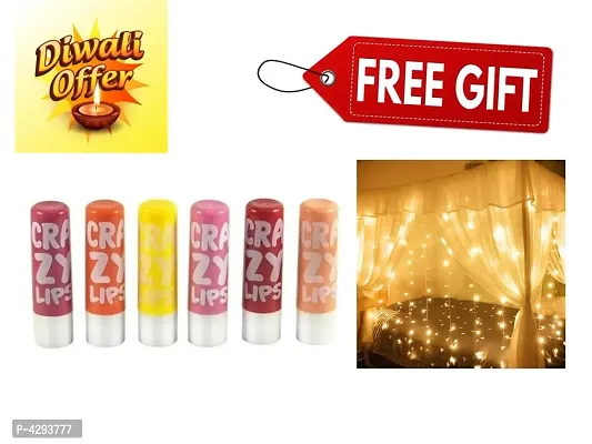 6 Crazy Lip Balm For Smooth And Glowing Lips With Diwali Gift Free As Per Availability Of Assorted Products
