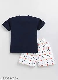 Fabulous Black Cotton Printed T-Shirts with Shorts For Boys-thumb1