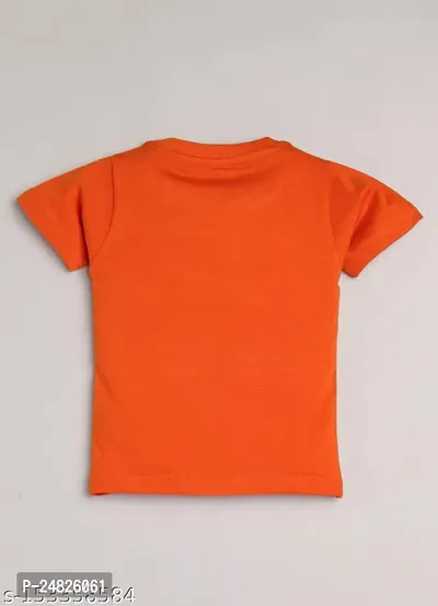 Fabulous Orange Cotton Printed T-Shirts with Shorts For Boys-thumb3