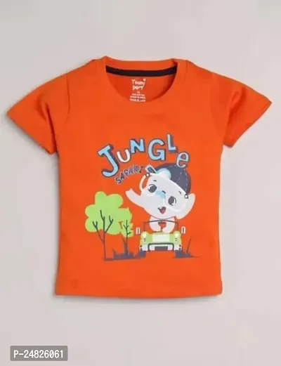 Fabulous Orange Cotton Printed T-Shirts with Shorts For Boys-thumb4