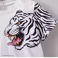 Fabulous White Cotton Printed T-Shirts with Shorts For Boys-thumb3