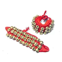 Shimmering Red Brass Anklet Salangai For Women-thumb1