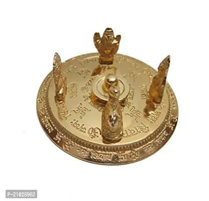 Shiva Metals Metal Shiv Parivar with Shivling Shri Kartik Ganesh MATA Parvati and Nandi (Gold_3.5 Inch X 3.5 Inch), Golden, 3.5x3.5 inch (Shiv_P-2)-thumb3