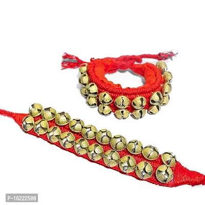 Shimmering Red Brass Anklet Salangai For Women-thumb0