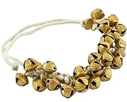 Shimmering Off White Brass Anklet Salangai For Women-thumb2