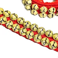 Shimmering Red Brass Anklet Salangai For Women-thumb3