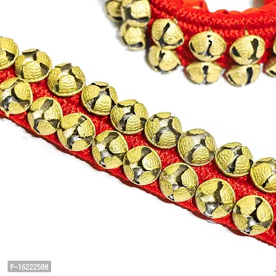 Shimmering Red Brass Anklet Salangai For Women-thumb4