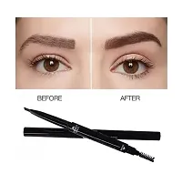 Kiss Beauty 2-in-1 Eyebrow Pencil | Waterproof Brow Makeup With Dual-Ended Precision | Long-lasting | Vegan | Cruelty-free Professional Eyebrow (BLACK)-thumb1