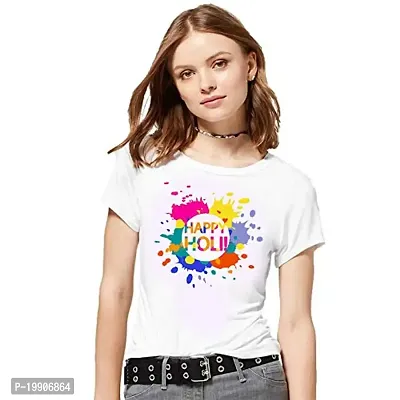 Clickplick Holi Printed Dry-Fit Unisex T-Shirt | Dry-fit | Polyester | Pack of 1 (Click_HOL_tee_22_HHT_0001)-thumb2