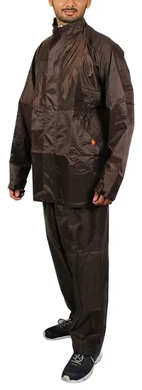 Delbrto Men Rain Suit Water Resistant Polyester Fabric Waterproof Bike Raincoat-thumb1