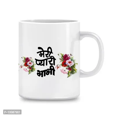 Clickplick Rakhi Gift Pack - Printed Cotton T-Shirt for Bhai (Pack of 1) Coffee Mug for Bhabhi (Pack of 1)  Couple Trending Rakhi with Roli Chawl RkhWhit_16-P-thumb3