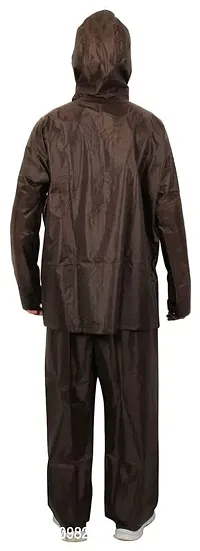 Delbrto Men Rain Suit Water Resistant Polyester Fabric Waterproof Bike Raincoat-thumb3