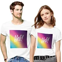 Clickplick Holi Dry-fit T-Shirt for Couples | Dry-fit | Polyester | Pack of 2 (Click_HOL_tee_22_CHT_119_P)-thumb1