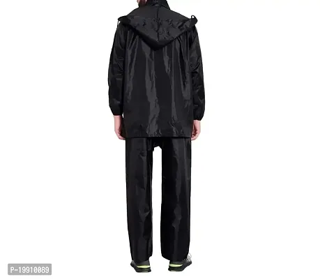 Delbrto Men Rain Suit Water Resistant Polyester Fabric Waterproof Bike Raincoat-thumb2