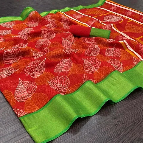 Beautiful Cotton Printed Sarees with Blouse piece