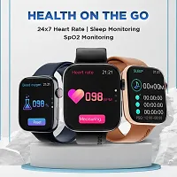 high waves SMART WATCH Smartwatch  (Black Strap, FREE)-thumb2