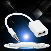 USB Aux Audio Cable Adapter 3.5mm Male Jack Plug to 2.0Female Car Converter Y0I2-thumb2