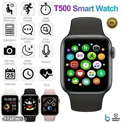 T-500 Smart Watch Sleep Monitor, Distance Tracker, Calendaring, Sedentary Reminder, Text Messaging, Pedometer, Calorie Tracker, Heart Rate Monitor Smartwatch (Black) Pack of 1-thumb2