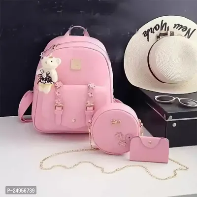 XOVEE Girl's PU 10 L Backpack Unleash Your Inner Style! | Pink | XVR_113