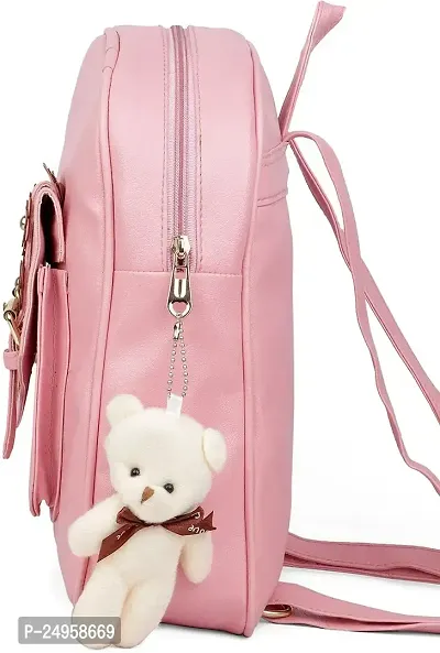 XOVEE Girl's PU 10 L Backpack Unleash Your Inner Style! | Pink | XVR_08-thumb2