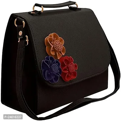 Stylish PU Sling Bag Unleash Your Inner Style! | Black | XD_24