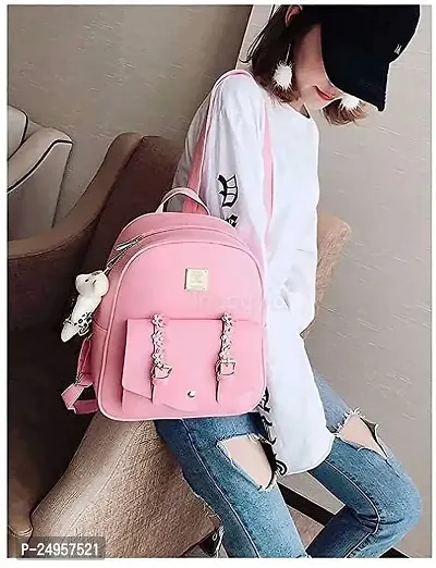 XOVEE Girl's PU 10 L Backpack Unleash Your Inner Style! | Pink | XVR_98-thumb4