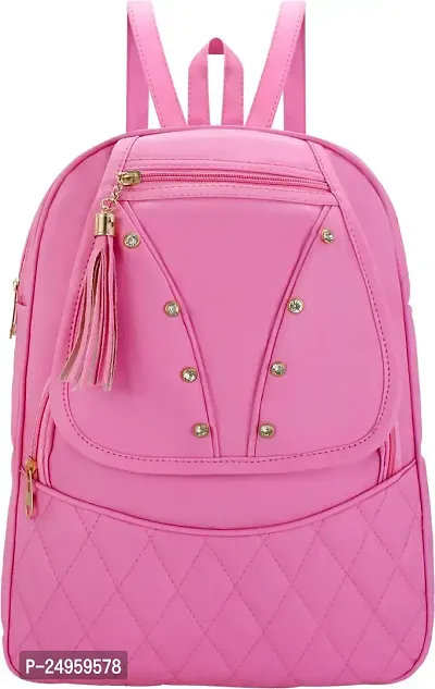 XOVEE Girl's PU 6 L Backpack Unleash Your Inner Style! | Pink | XVR_20