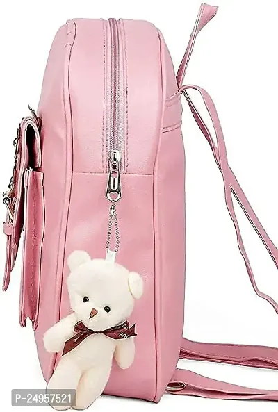 XOVEE Girl's PU 10 L Backpack Unleash Your Inner Style! | Pink | XVR_98-thumb3