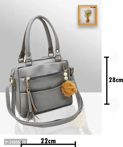 XOVEE Women's PU Hand-held Bag Unleash Your Inner Style! | Grey | XV-09-thumb2