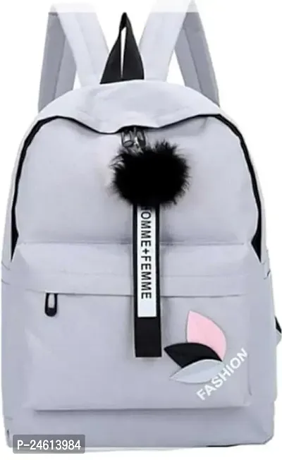 Stylish PU Backpacks For Women-Grey