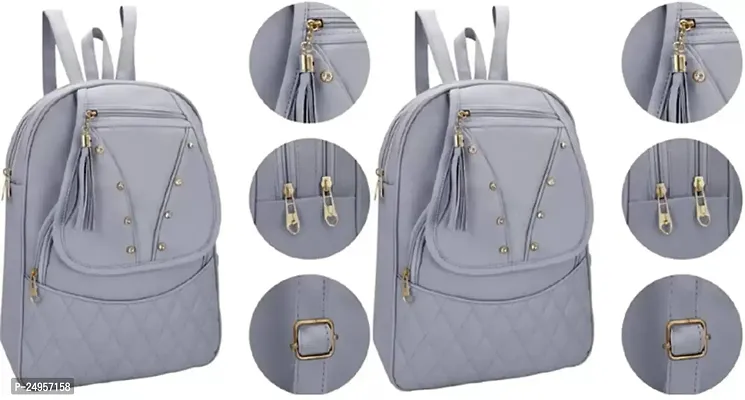 XOVEE Boys  Girl's PU 10 L Backpack Unleash Your Inner Style! | Grey | XVR_51