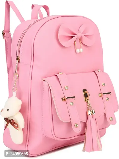 XOVEE Women's PU 15 L Backpack Unleash Your Inner Style! | B Pink | XVR_109-thumb4