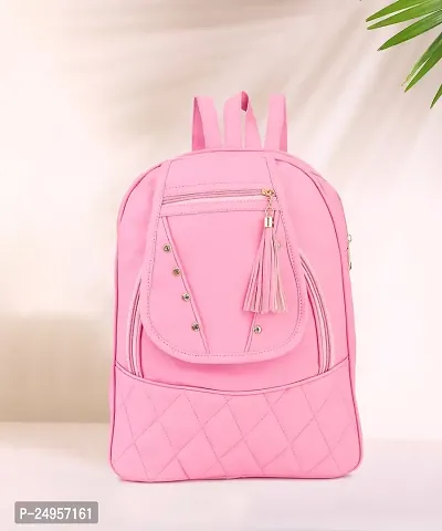XOVEE Girl's PU 10 L Backpack Unleash Your Inner Style! | Pink | XVR_07-thumb0