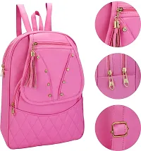 XOVEE Girl's PU 6 L Backpack Unleash Your Inner Style! | Pink | XVR_20-thumb2