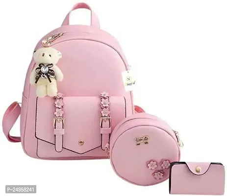 XOVEE Girl's PU 8 L Backpack Unleash Your Inner Style! | Pink | XVR_49