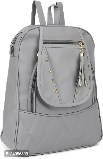 XOVEE Girl's PU 15 L Backpack Unleash Your Inner Style! | Grey | XVR_123-thumb3