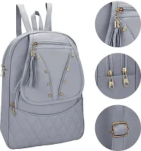 XOVEE Girl's PU 6 L Backpack Unleash Your Inner Style! | Grey | XVR_71-thumb2